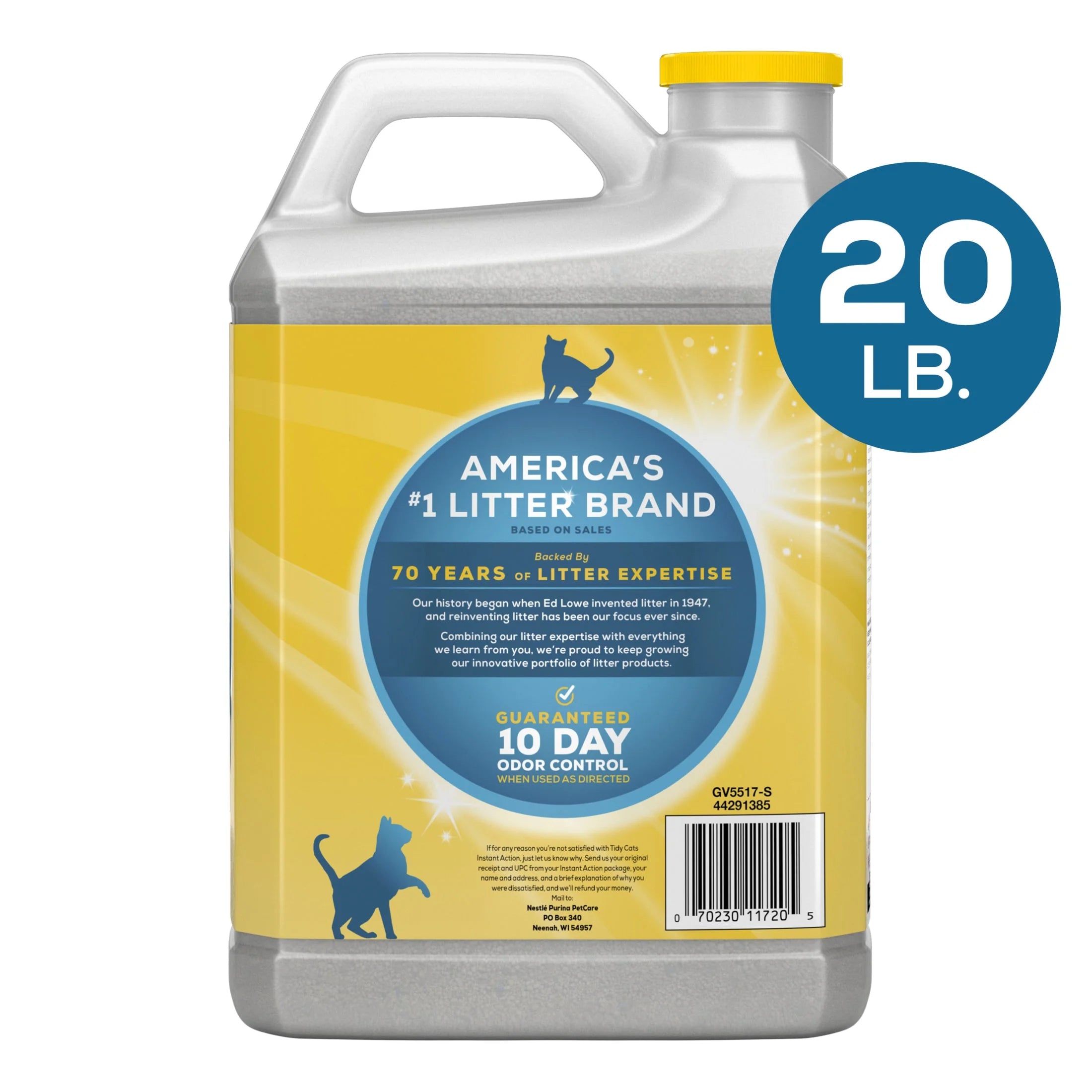 Purina  Instant Action Arena Aglomerante Cat, Aroma Floral, Garrafa De 20 Lb